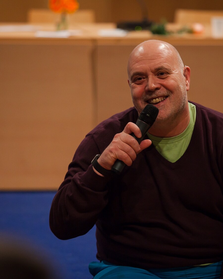Mark Harris speaking at a birth conference
